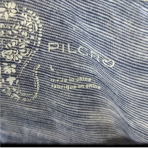 Pilcro Chrissy Striped Layered Babydoll Tank Top Size Large - Picture 4 of 8